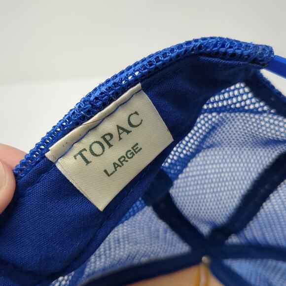Del Webb's Sun City West Arizona Snapback Trucker Hat Blue L Mesh Back Topac - Picture 10 of 10
